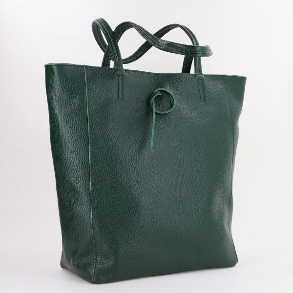 Geanta de Mana - Geanta Dama din Piele Naturala Shopper verde - Laura Biaggi BS5433SH2310620