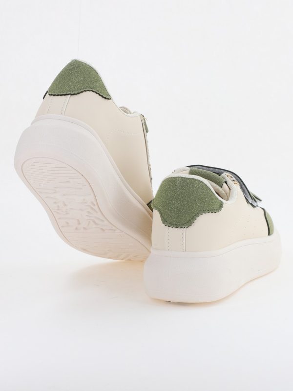 Pantofi sport dama din piele ecologică verde (BS257EV2310161) 143