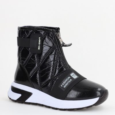 Botine sport cu toc damă din material sintetic închidere cu fermoar Bej BS580BT2312019