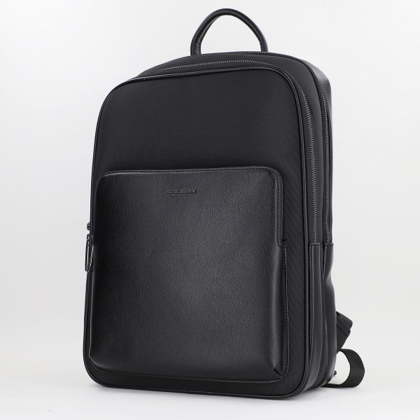 Rucsac de transport Laptop cu Buzunare Barbati material sintetic și piele ecologică Negru - David Jones BS6815CM2312701 144