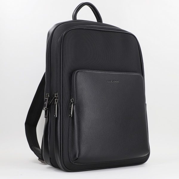 Articole Barbati - Rucsac de transport Laptop cu Buzunare Barbati material sintetic și piele ecologică Negru - David Jones BS6815CM2312701