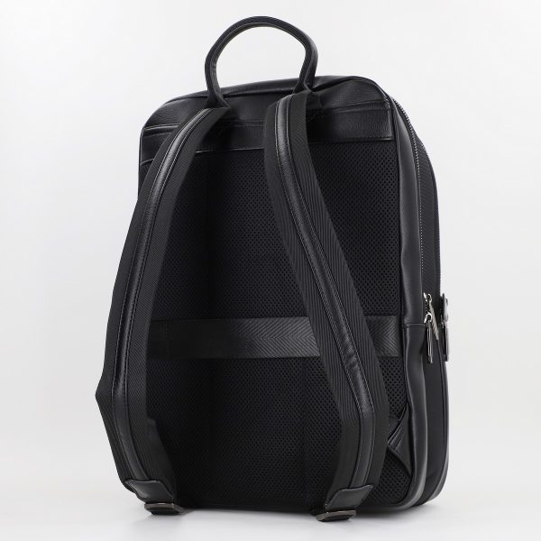 Rucsac de transport Laptop cu Buzunare Barbati material sintetic și piele ecologică Negru - David Jones BS6815CM2312701 141