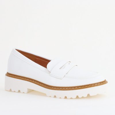 Mocasini damă casual piele ecologică Alb (BS1722G2401664)