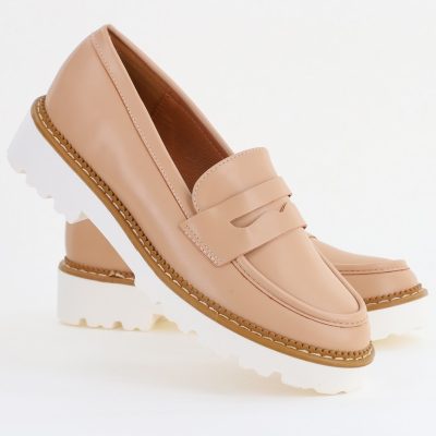 Mocasini damă casual piele ecologică Bej (BS1722G2401663)