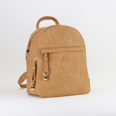 Mini Rucsac Damă din Piele Ecologică Maro - Lulu Castagnette (BS24031RU2401021)